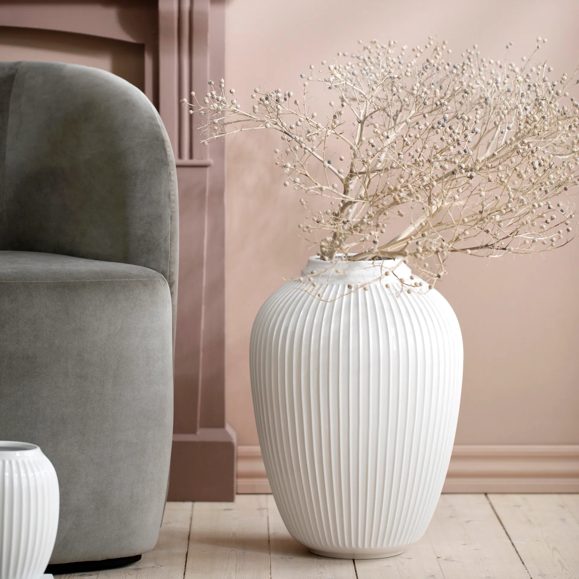 Vaso Hammershøi 50 cm, branco Kähler