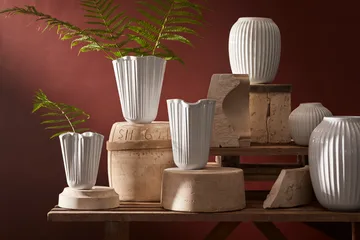 Vaso Hammershøi - Branco, médio 21 cm - Kähler