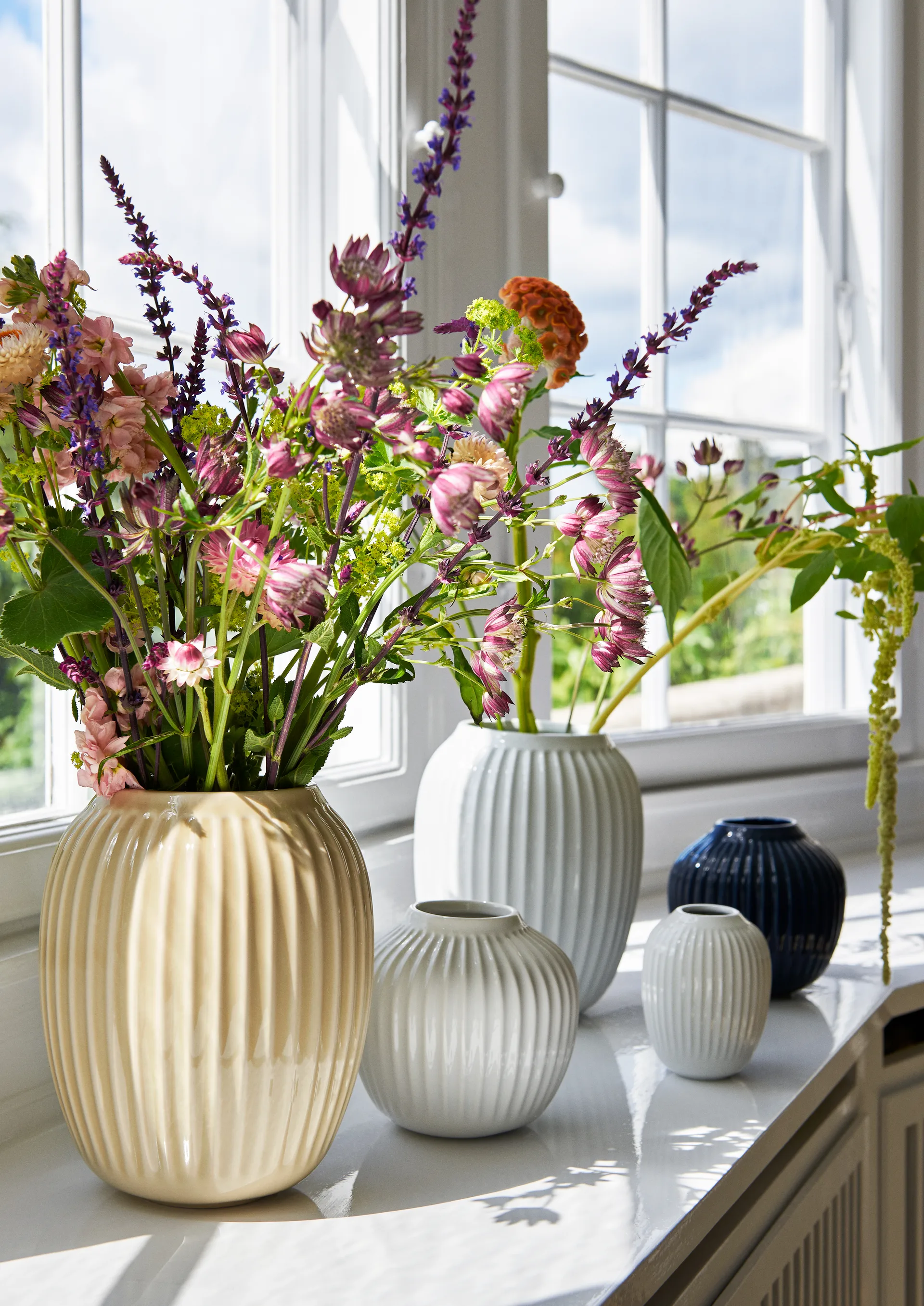 Vaso Hammershøi, Branco, médio 21 cm Kähler