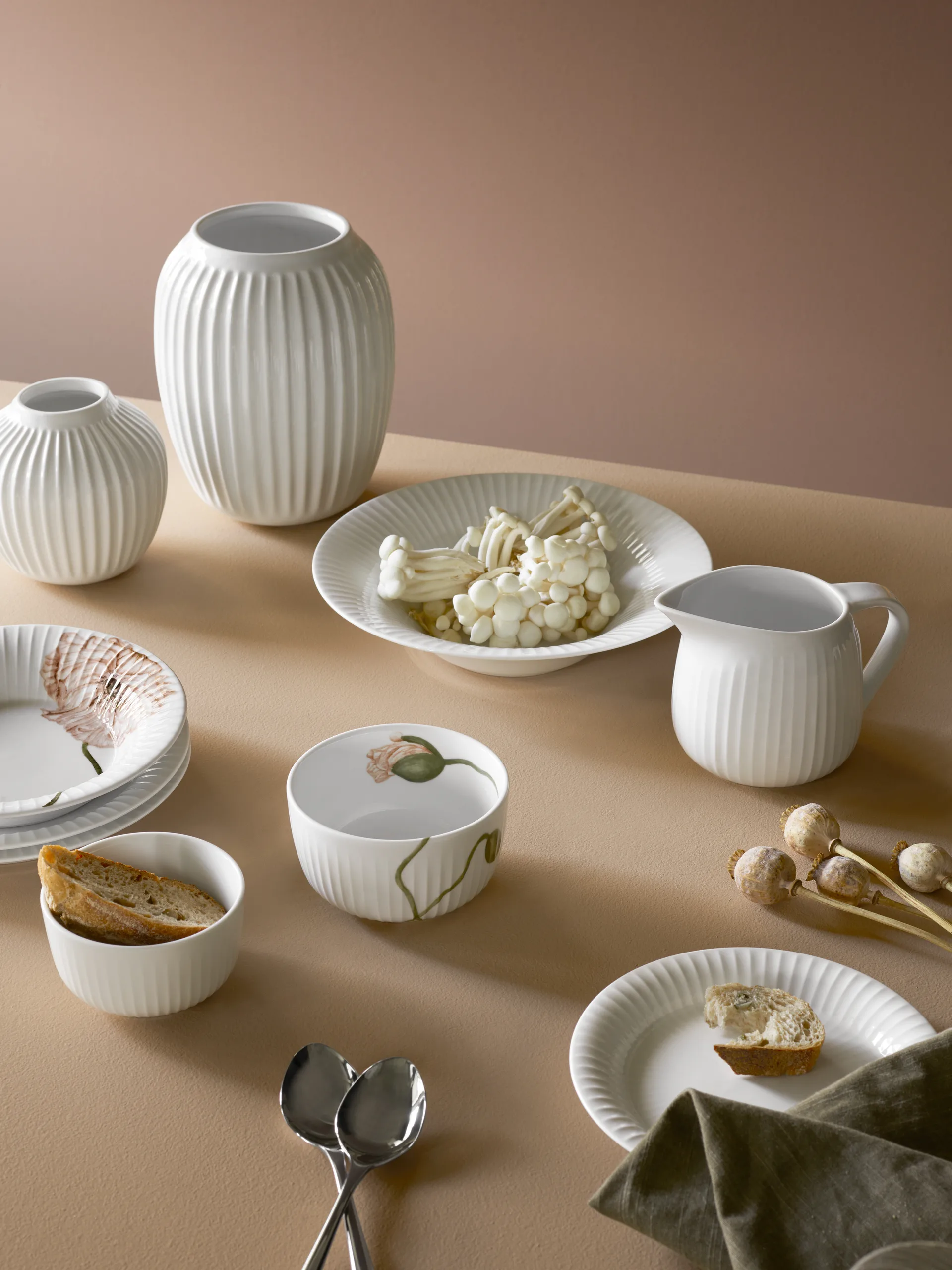 Vaso Hammershøi, Branco, médio 21 cm Kähler