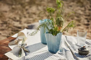 Vaso Hammershøi unfold - Azul, 16,5 cm - Kähler