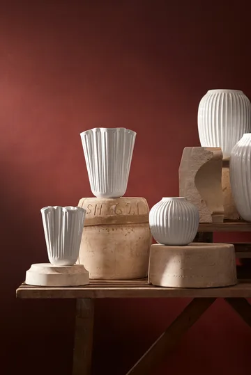 Vaso Hammershøi unfold - Branco, 16,5 cm - Kähler