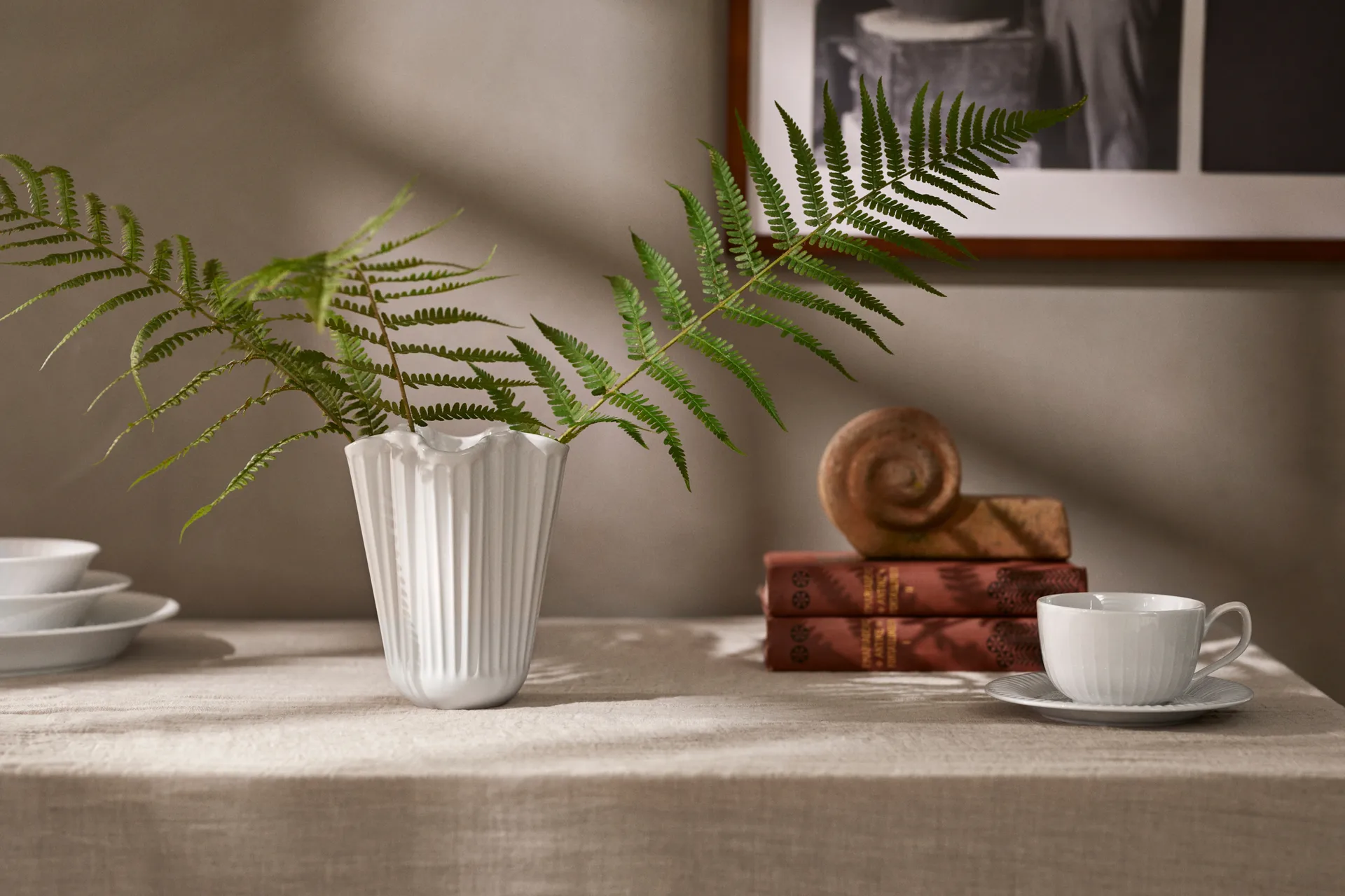 Vaso Hammershøi unfold, Branco, 16,5 cm Kähler