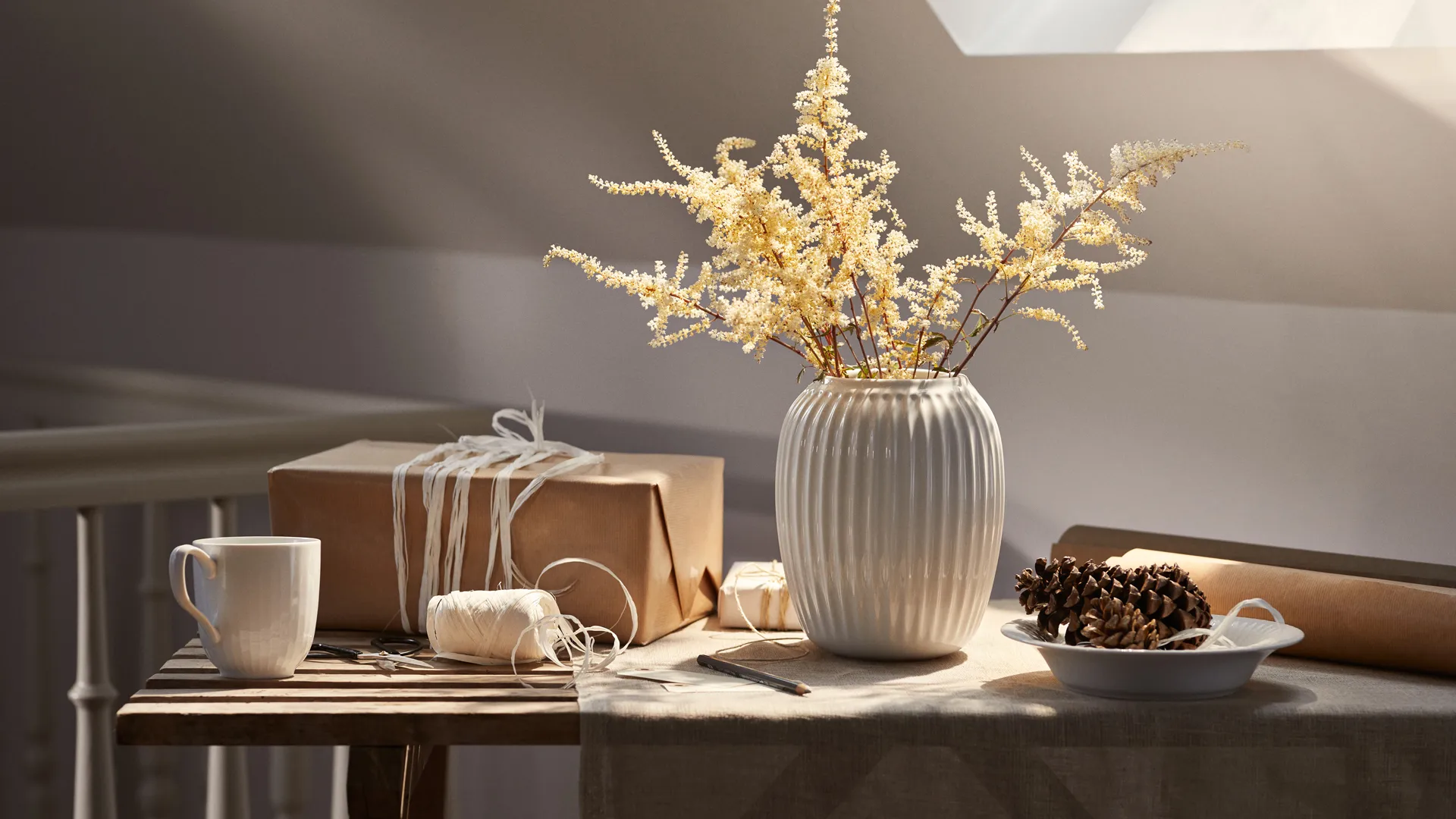 Vaso médio Hammershøi, branco Kähler