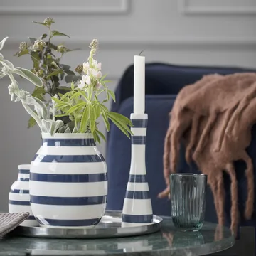 Vaso médio Omaggio - azul aço - Kähler