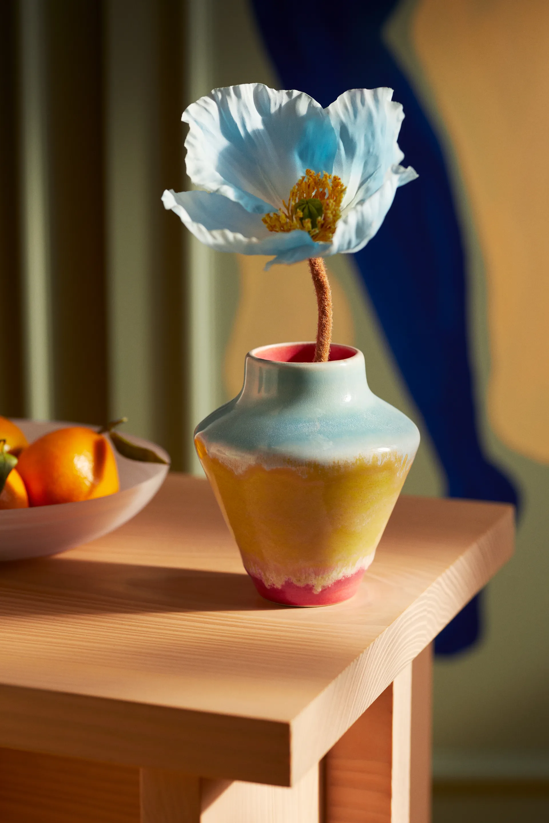 Vaso Poppery 12 cm, Pink-mint-amarelo Kähler