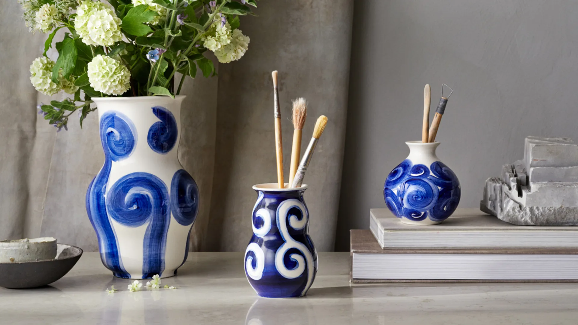 Vaso Tulle 13 cm , Azul Kähler