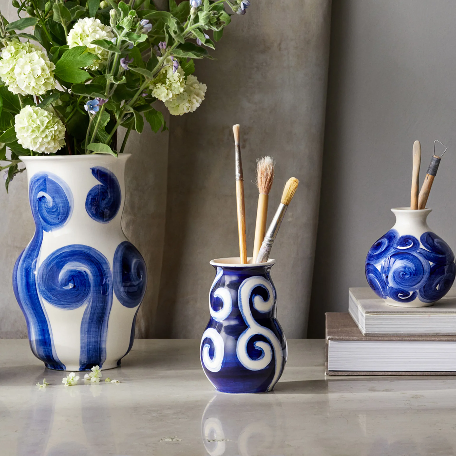 Vaso Tulle 22,5 cm , Azul Kähler