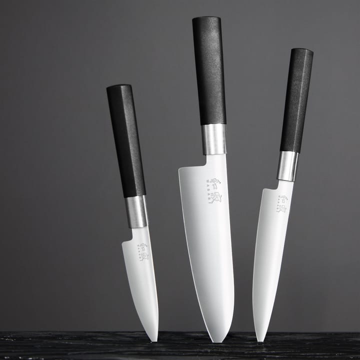 Faca santoku Kai Wasabi Black  - 16,5 cm - KAI