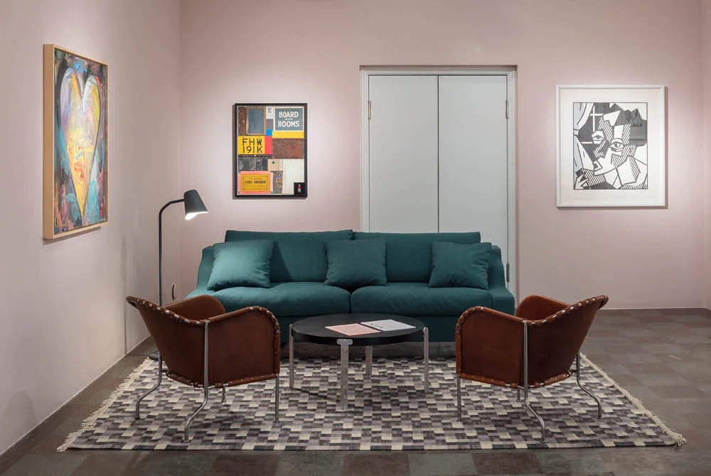 Bruno poltrona, Couro central conhaque-cromo Källemo