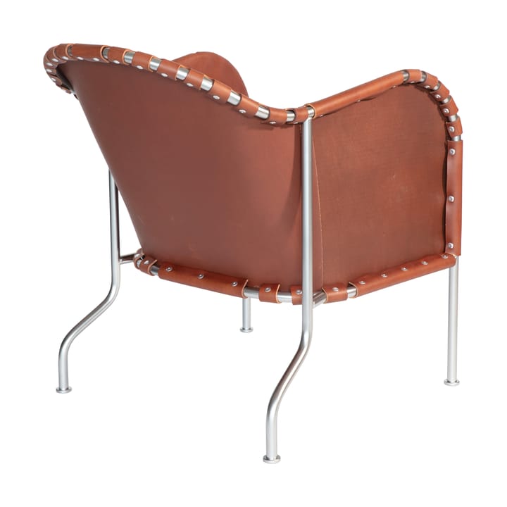 Bruno poltrona, Couro marrom vintage – cromado matte Källemo