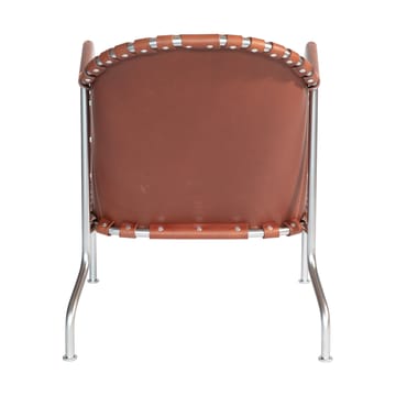 Bruno poltrona - Couro marrom vintage – cromado matte - Källemo