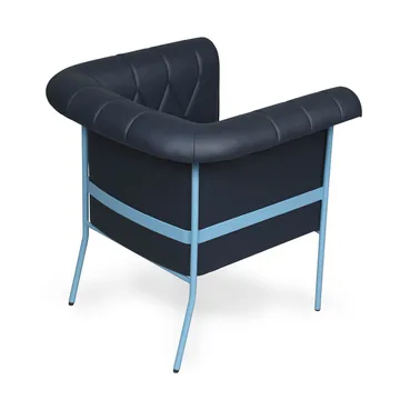 Chester poltrona - Suporte cinza-azulado-couro castanho - Källemo