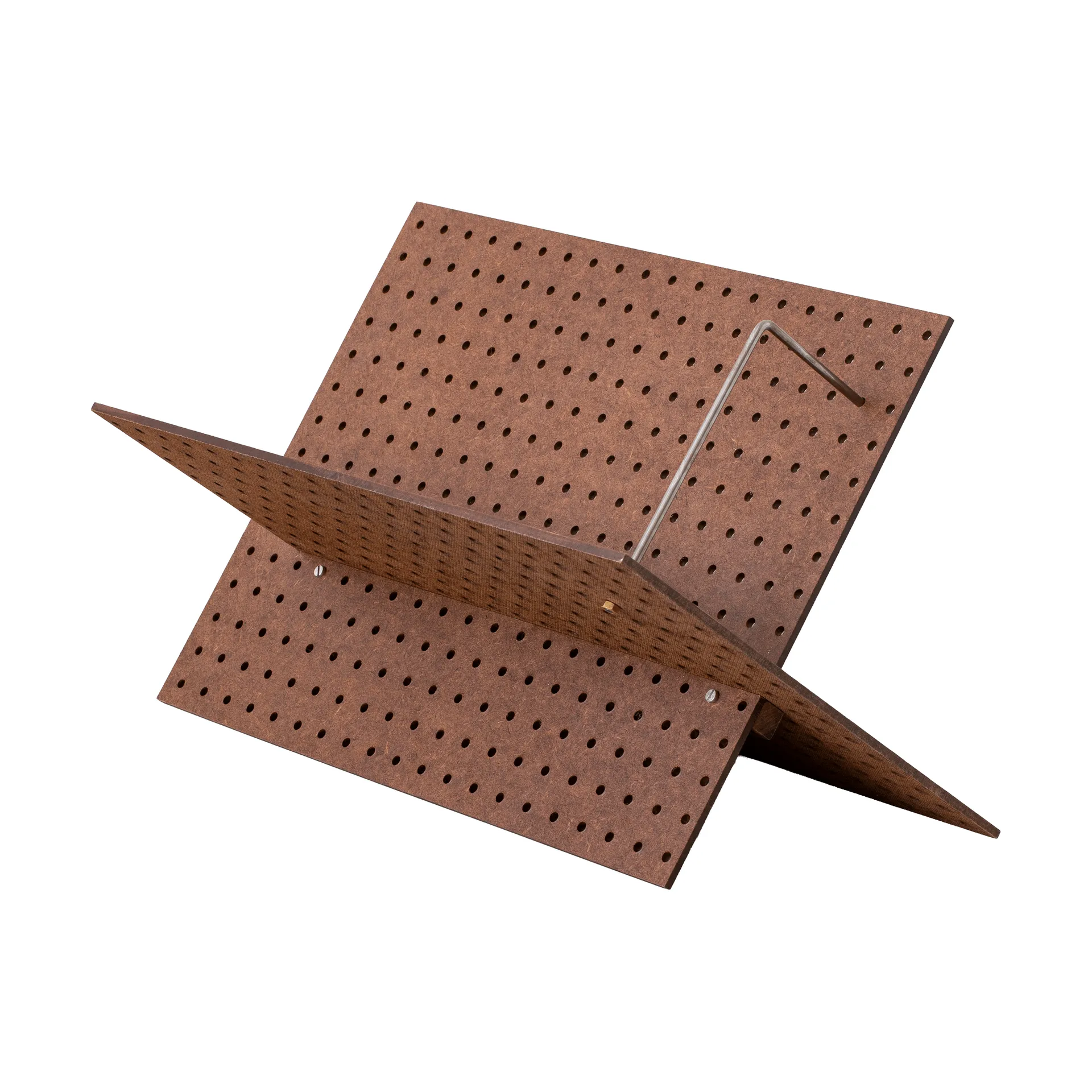 FF01 The Perforated Furniture suporte para livros, Placa de fibras duras-nogueira, 53x33x54 Källemo