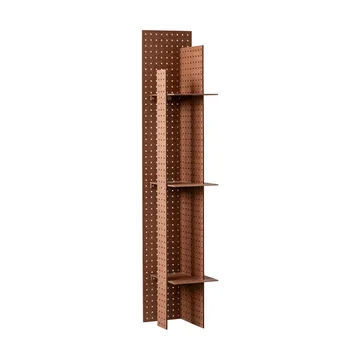FF02 The Perforated Furniture prateleira de parede - Placa de fibras de madeira-nogueira, 28x24x128 cm - Källemo