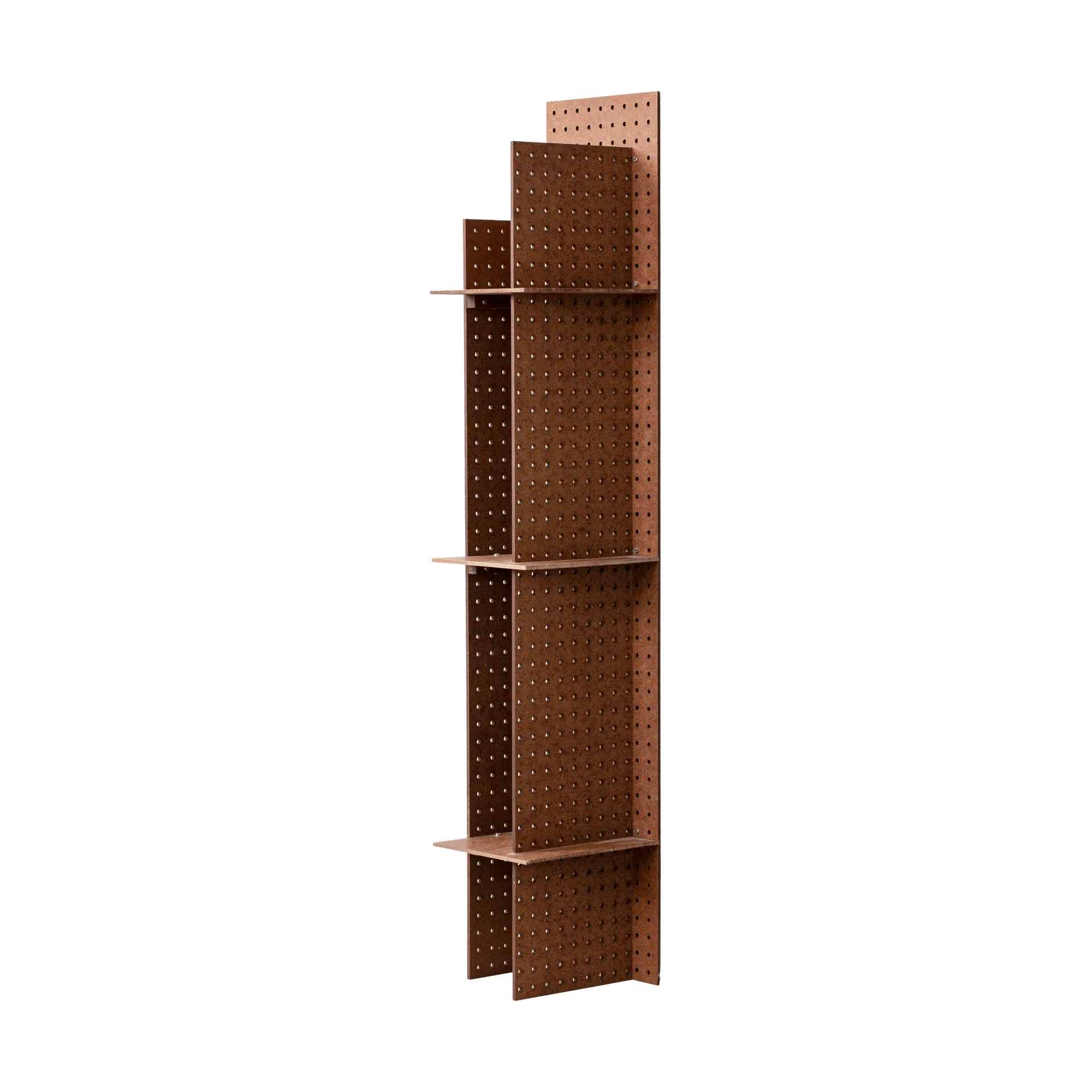 FF02 The Perforated Furniture prateleira de parede, Placa de fibras de madeira-nogueira, 28x24x128 cm Källemo FF02 The Perforated Furniture prateleira de parede, Placa de fibras de madeira-nogueira, 28x24x128 cm Källemo
