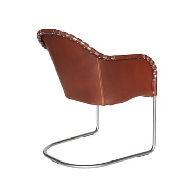 Ingo V.I.P poltrona - Couro marrom vintage – cromado matte - Källemo