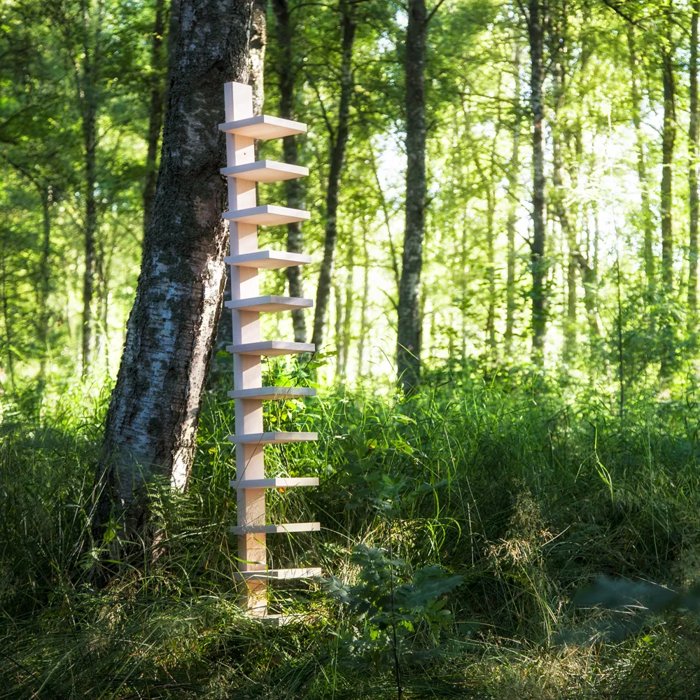 Pilaster prateleira de parede, Bétula envernizada com sabão Källemo