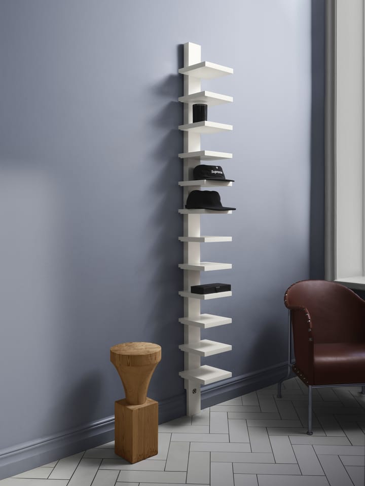 Pilaster prateleira de parede, Branco ovo alto brilho Källemo