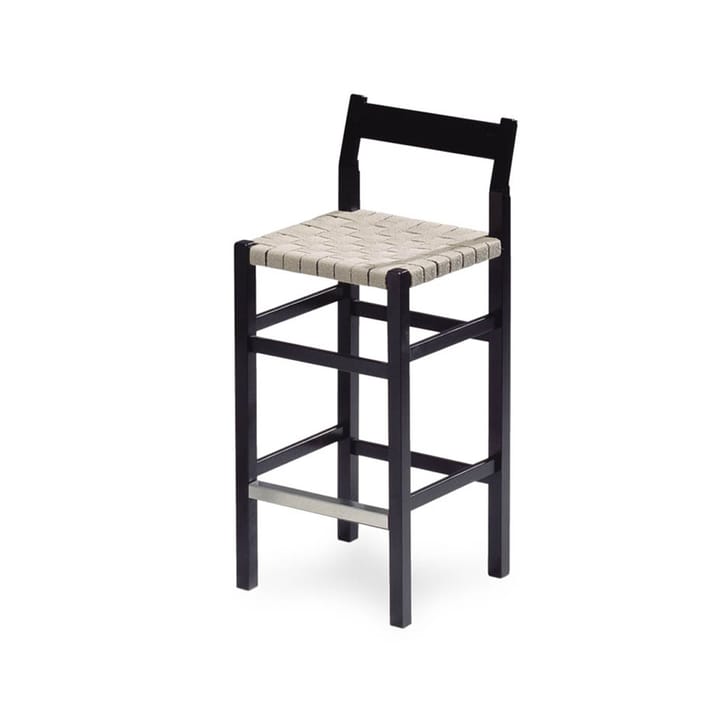 Schablon banqueta - Selaço natural-preto com suporte - Källemo