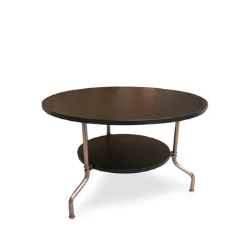 Sven mesa de centro - Negro envernizado em freixo - base tratada com cobre, Ø80 cm - Källemo