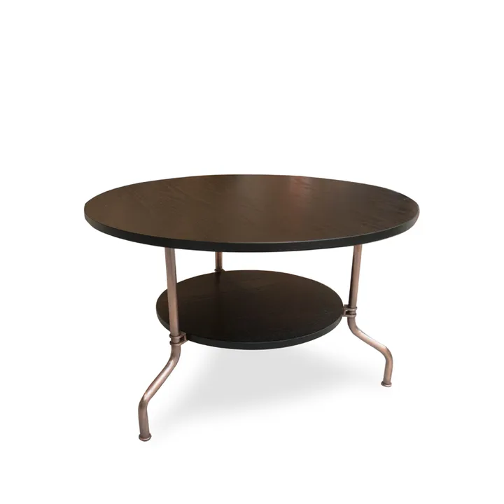 Sven mesa de centro - Negro envernizado em freixo - base tratada com cobre, Ø80 cm - Källemo