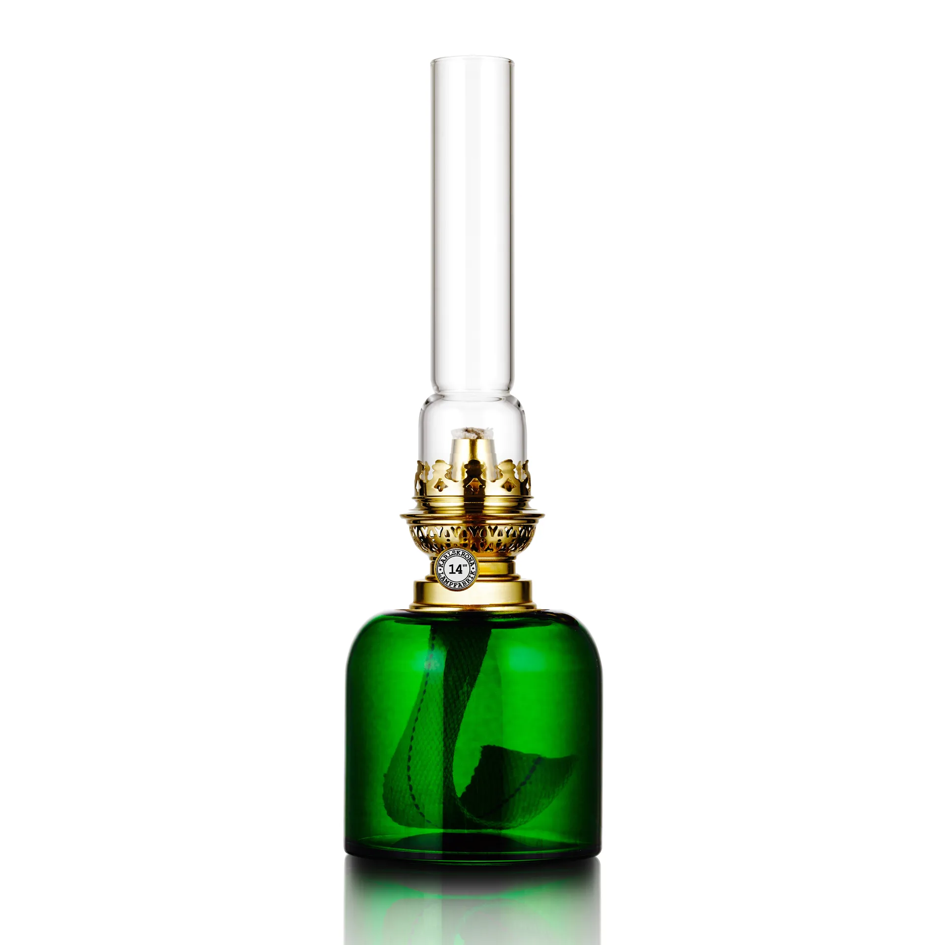 Candeeiro de parafina Kungsholmen , verde Karlskrona Lampfabrik