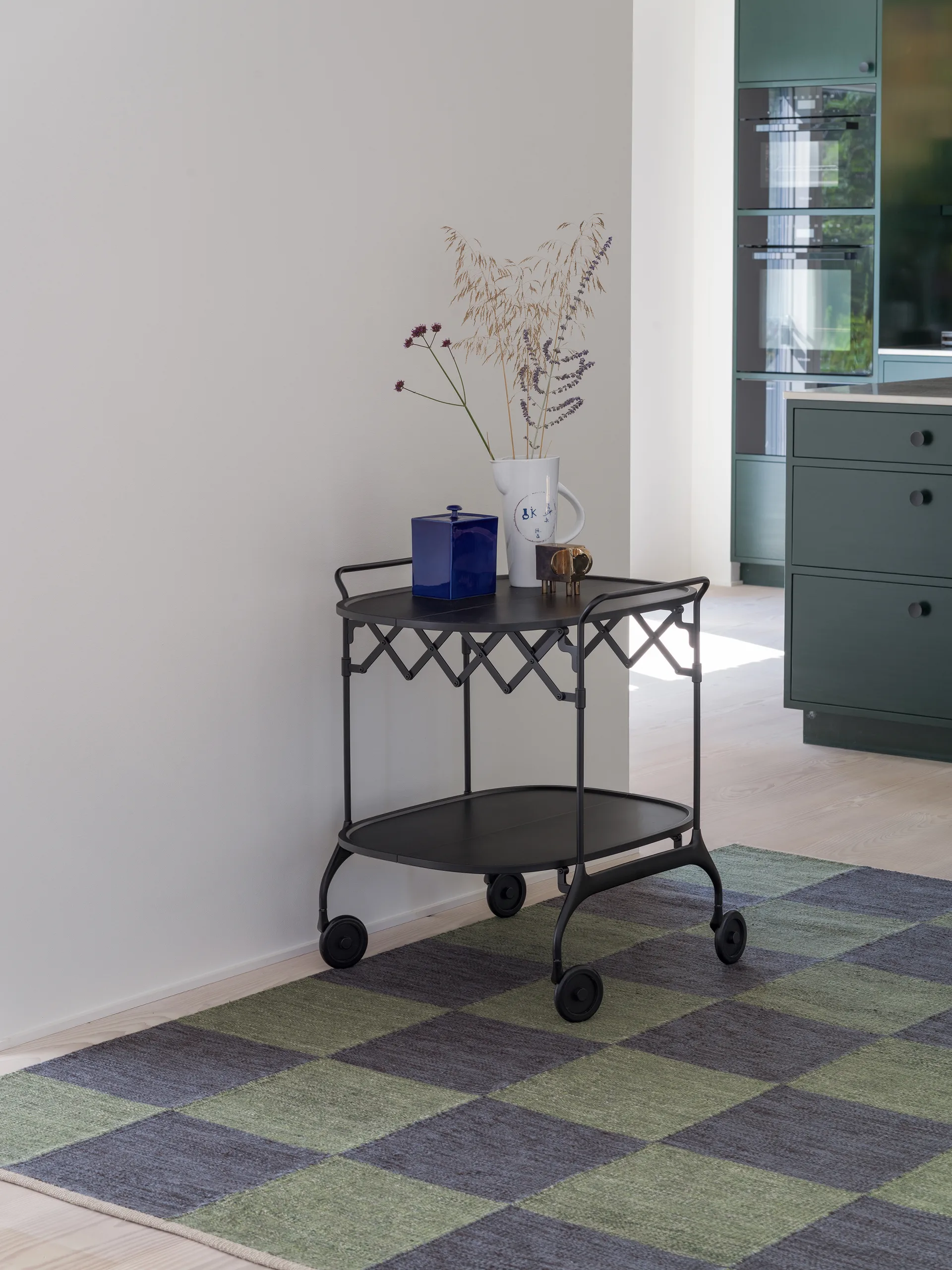 Allium Fox Trott tapete, Verde escuro, 200x300 cm Kateha