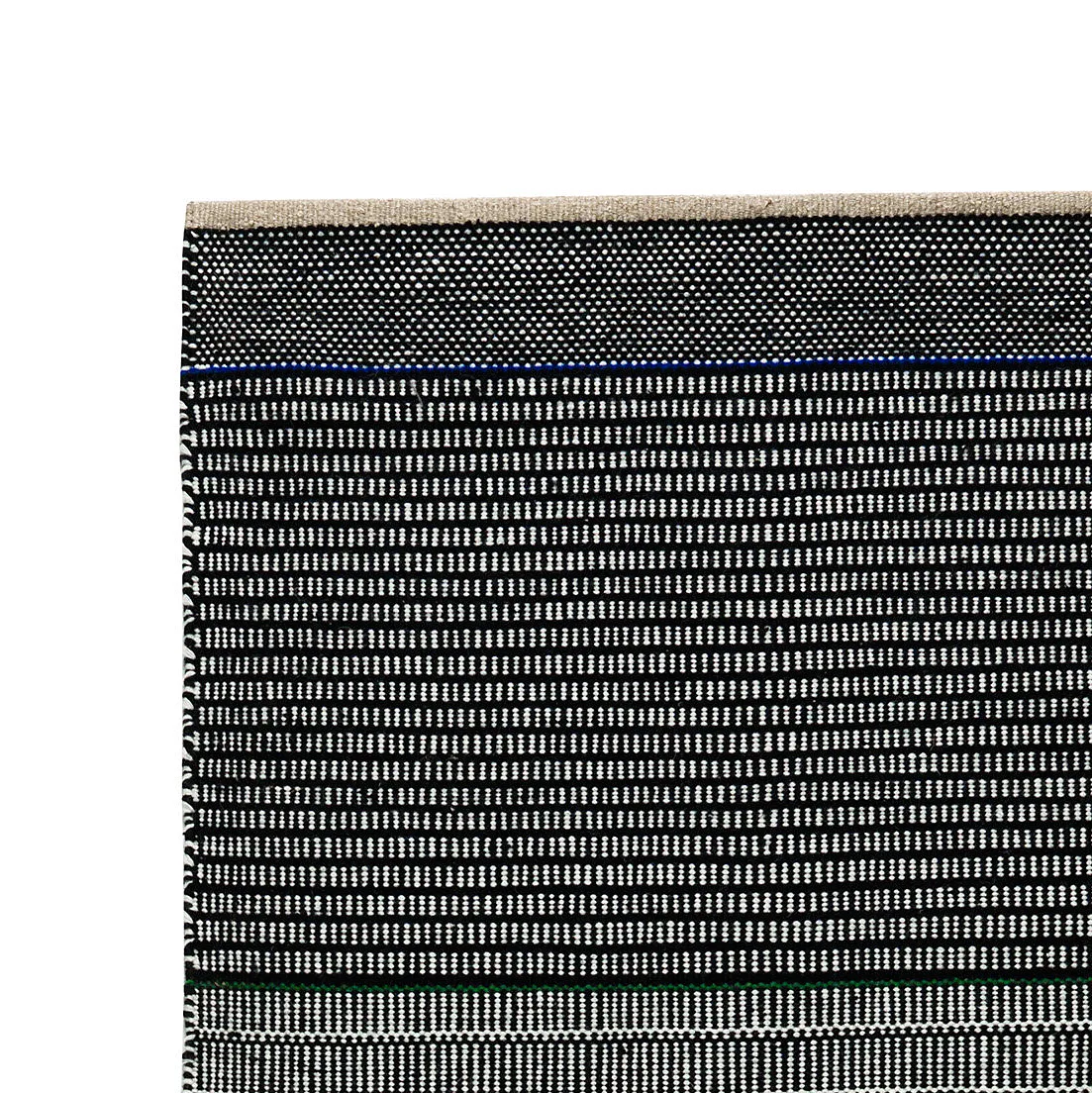 Carpete de lã Tribulus One 80x250 cm, Black/white/blue/green Kateha