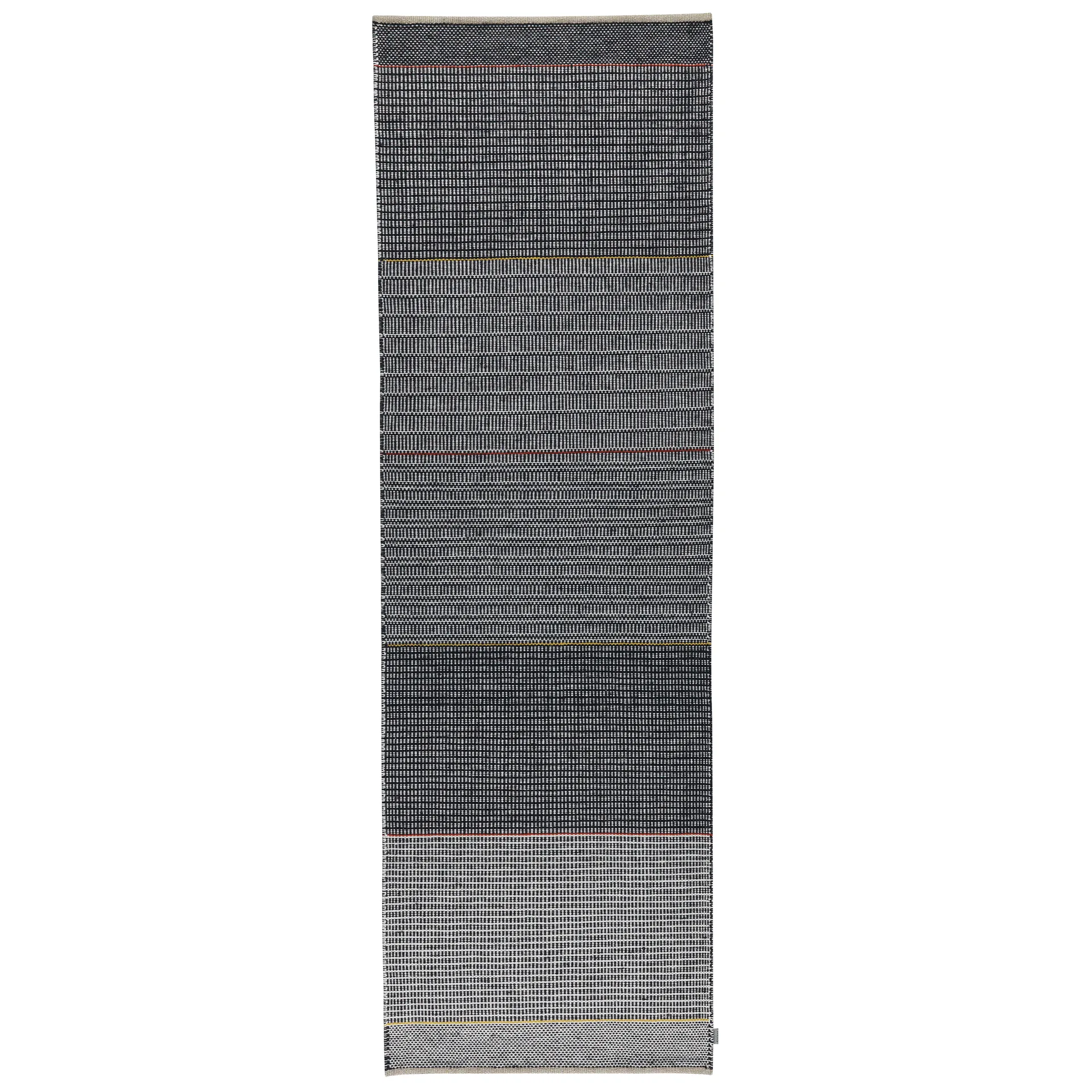 Carpete de lã Tribulus One 80x250 cm, Black/white/red/yellow Kateha