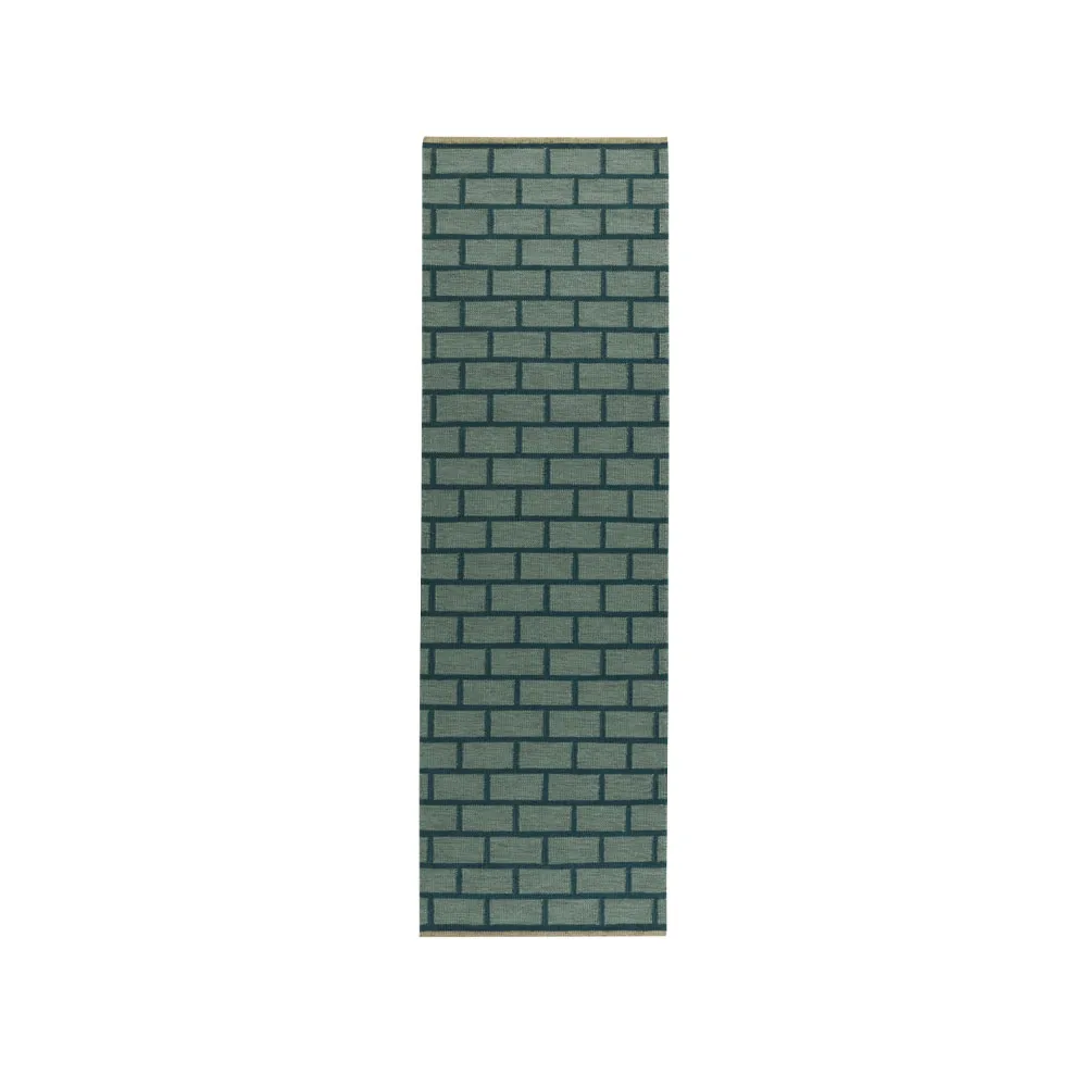 Tapete Brick, verde, 80x250 cm  Kateha