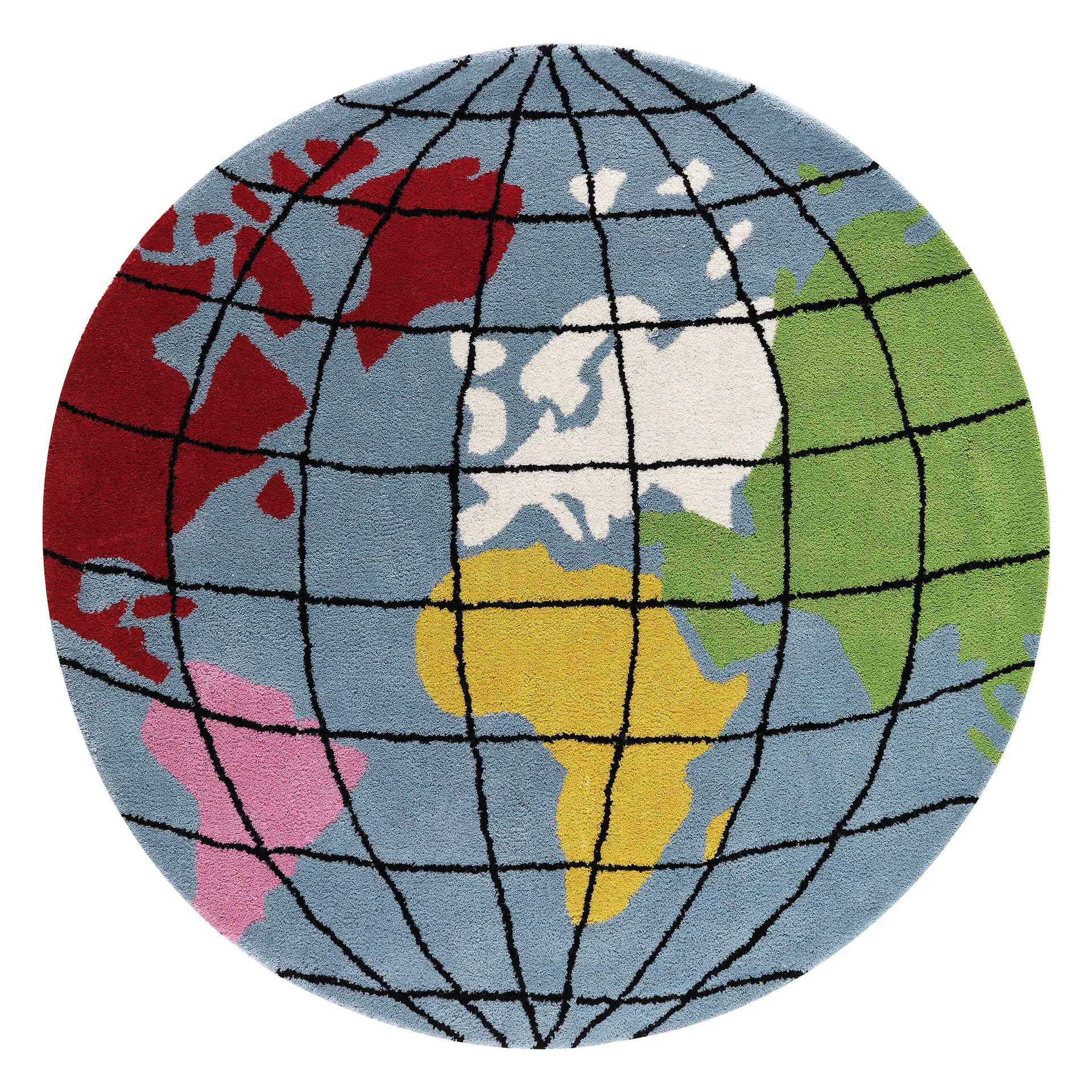 Tapete Earth Ø130 cm, azul Kateha