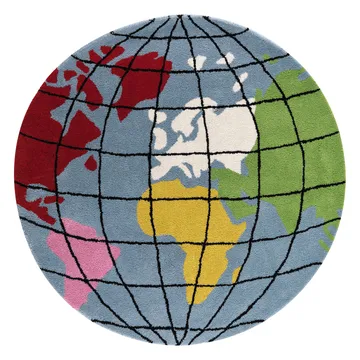 Tapete Earth Ø130 cm - azul - Kateha