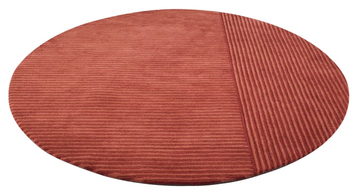 Tapete redondo Dunes Straight, vermelho dusty, 220 cm Kateha