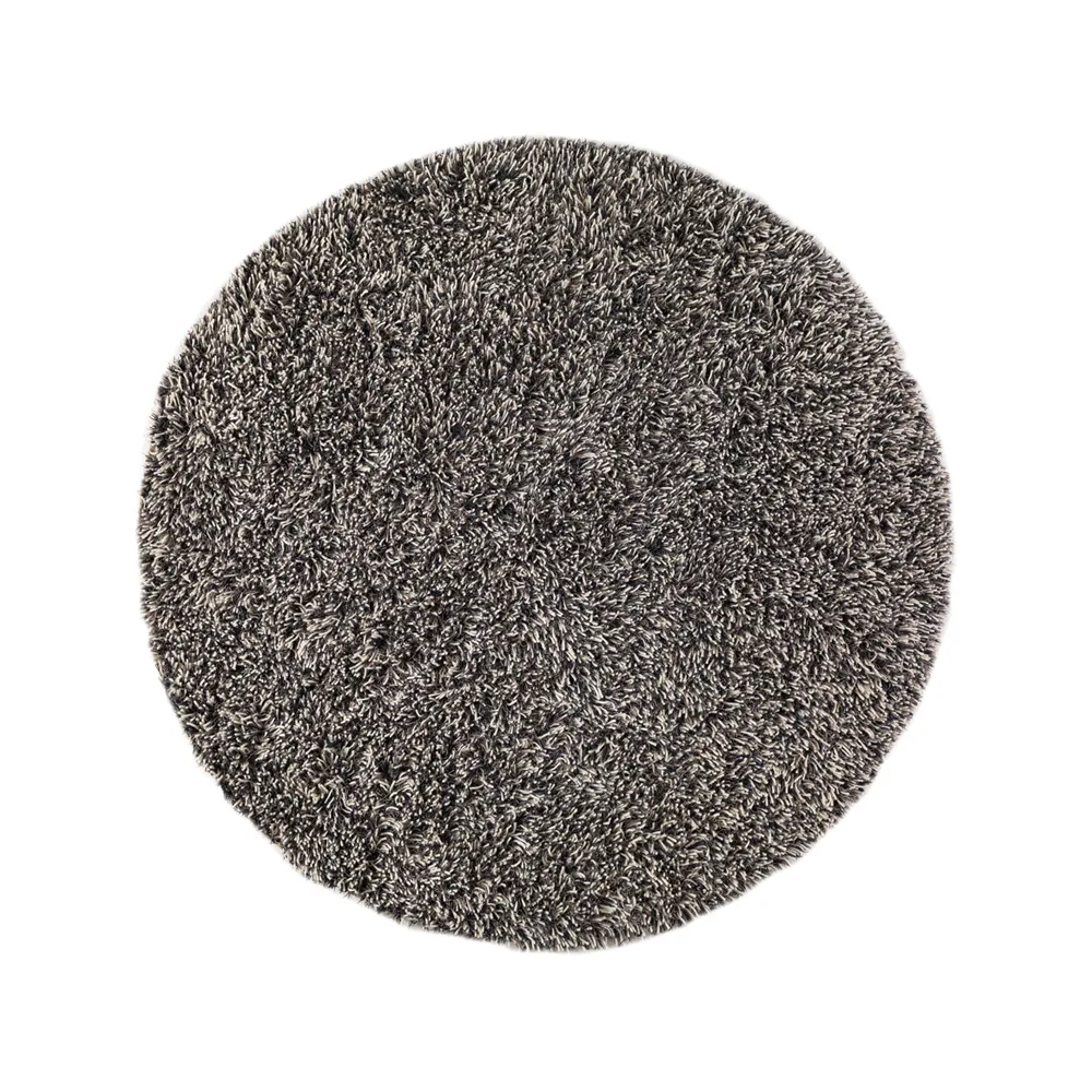 Tapete redondo Shaggy, White/charcoal, Ø220 cm Kateha