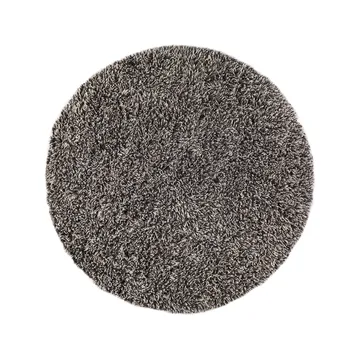 Tapete redondo Shaggy - White/charcoal, Ø220 cm - Kateha