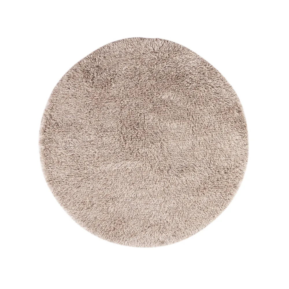 Tapete redondo Shaggy, White/grey, Ø220 cm Kateha