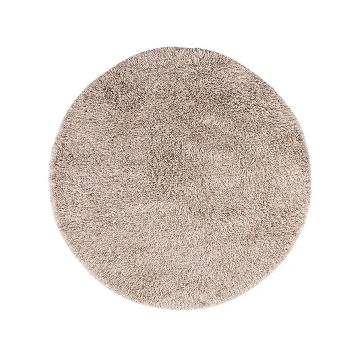 Tapete redondo Shaggy - White/grey, Ø220 cm - Kateha