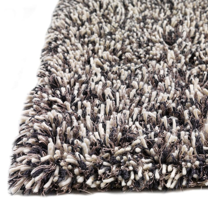 Tapete Shaggy, branco/preto carvão 170x240 cm Kateha
