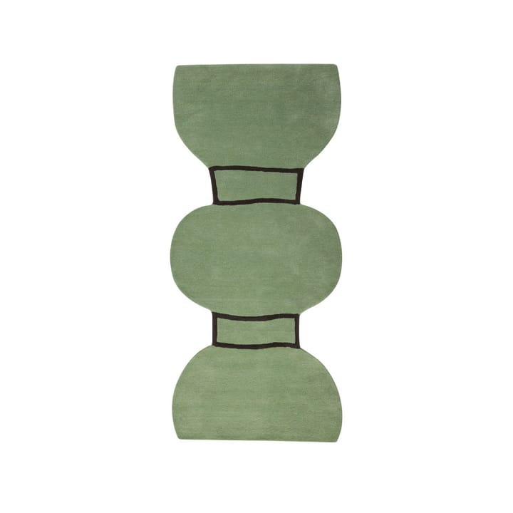 Tapete Silhouette figure - verde dusty, 110x240 cm - Kateha