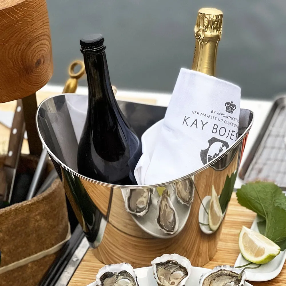 COOLER resfriador de vinho 20 cm, Aço polido Kay Bojesen