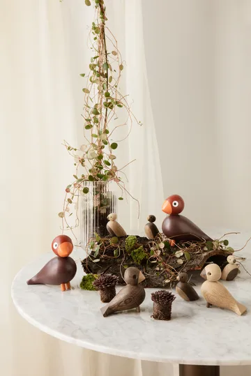 Ave Kay Bojesen Year Bird 2022 Poppy - Vermelho vinho - Kay Bojesen Denmark