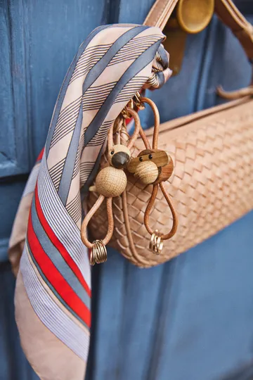 Chaveiro de pássaro Kaj Bojesen - Carvalho, couro natural - Kay Bojesen Denmark