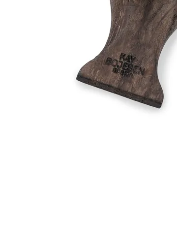 Chaveiro de pássaro Kaj Bojesen - Carvalho fumado, couro preto - Kay Bojesen Denmark