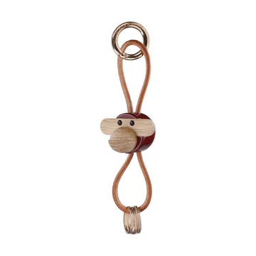Chaveiro Kaj Bojesen macaco - Bordeaux, pele natural - Kay Bojesen Denmark