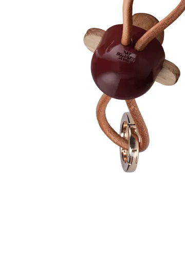 Chaveiro Kaj Bojesen macaco - Bordeaux, pele natural - Kay Bojesen Denmark