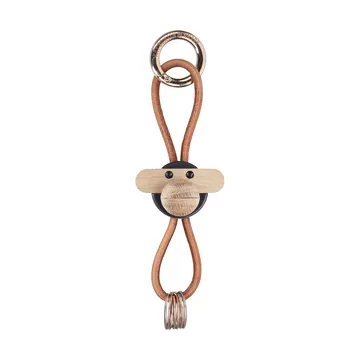 Chaveiro Kaj Bojesen macaco - Cinza escuro, couro natural - Kay Bojesen Denmark
