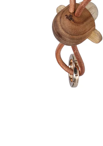 Chaveiro Kay Bojesen macaco - Teca-limba, couro natural - Kay Bojesen Denmark
