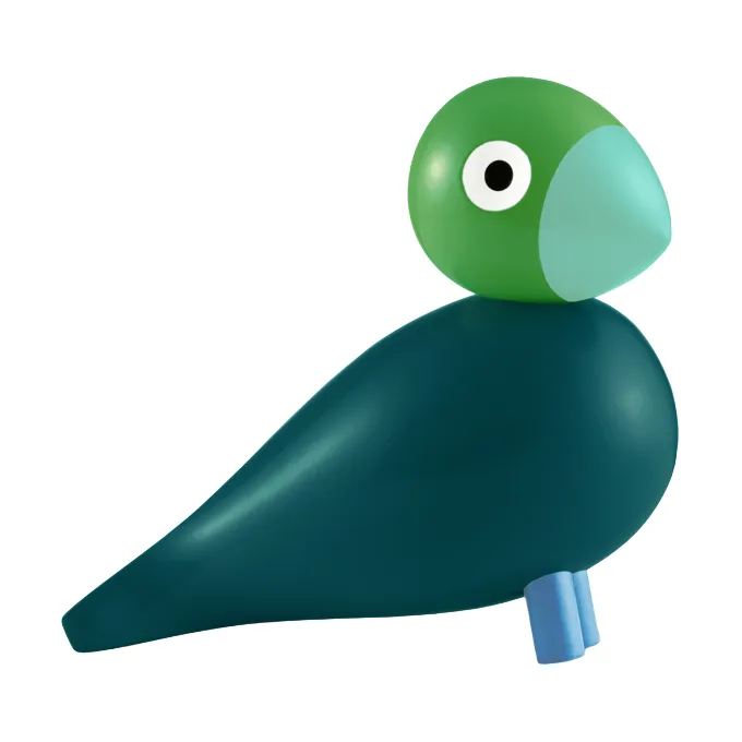 Kaj Bojesen Year Bird 2026 Birk, Verde escuro Kay Bojesen Denmark