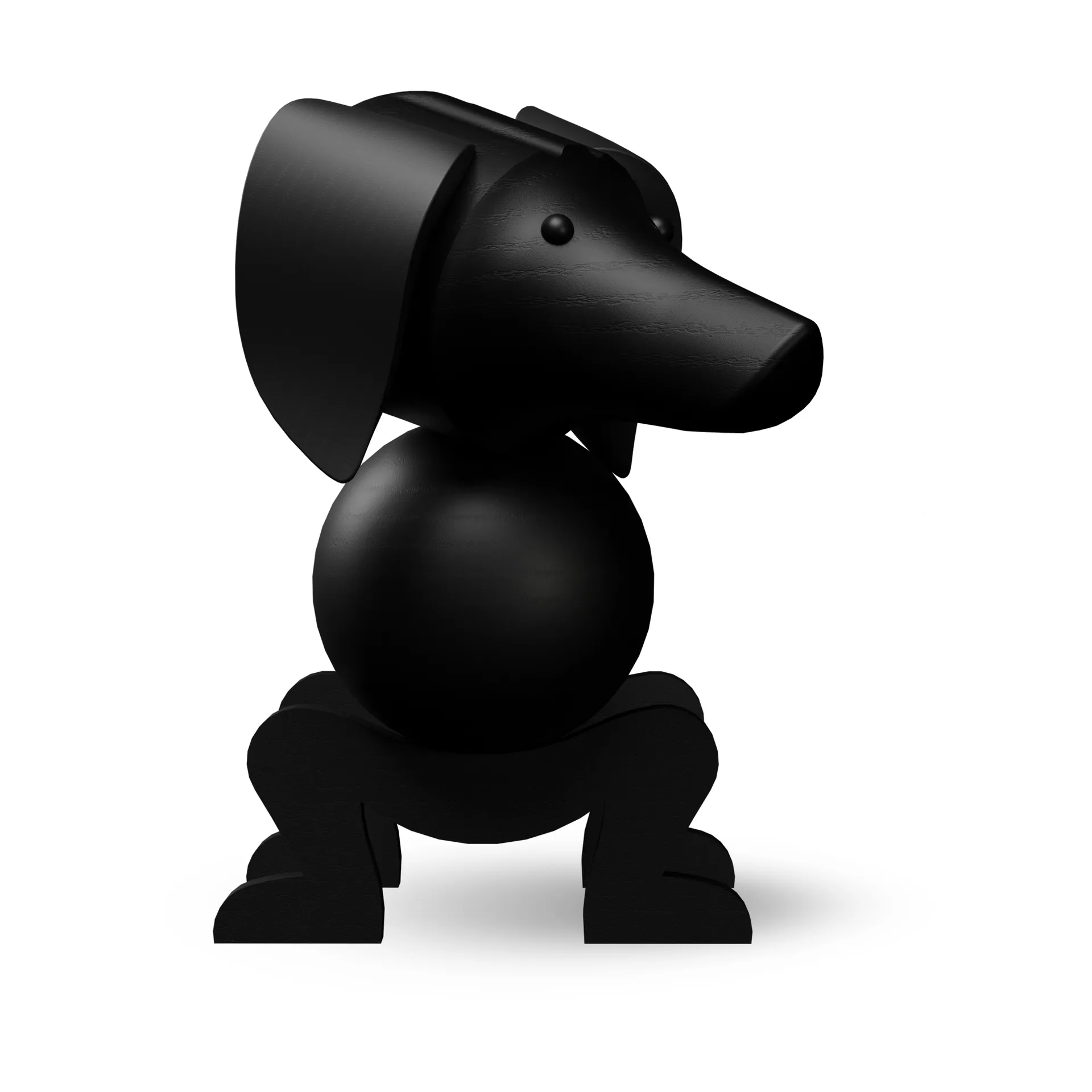 Kay Bojesen cão 28,5 cm, Carvalho escurecido Kay Bojesen Denmark